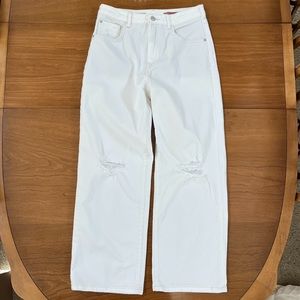 Anthropologie Pilcro White Cropped Denim Pants Women’s 27